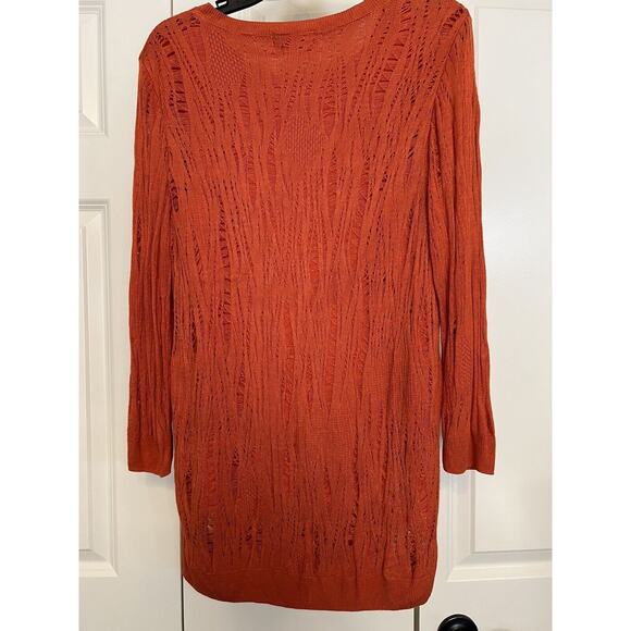 City Girl Nancy Bolen Womens L/XL Orange with Sequins Sweater Tunic - Picture 8 of 12